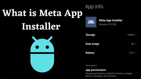 The major app stores are App Store for iOS and Google Play Store for Android apps. . What is meta app installer